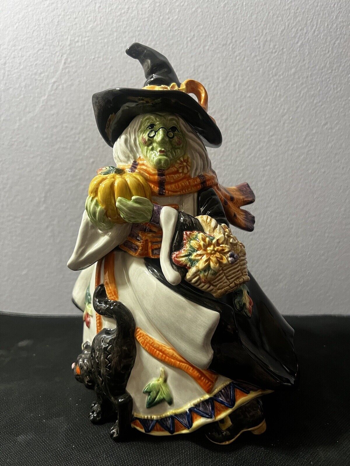 Fitz & Floyd Halloween Harvest Witch Cannister Cookie Jar RARE 5245722
