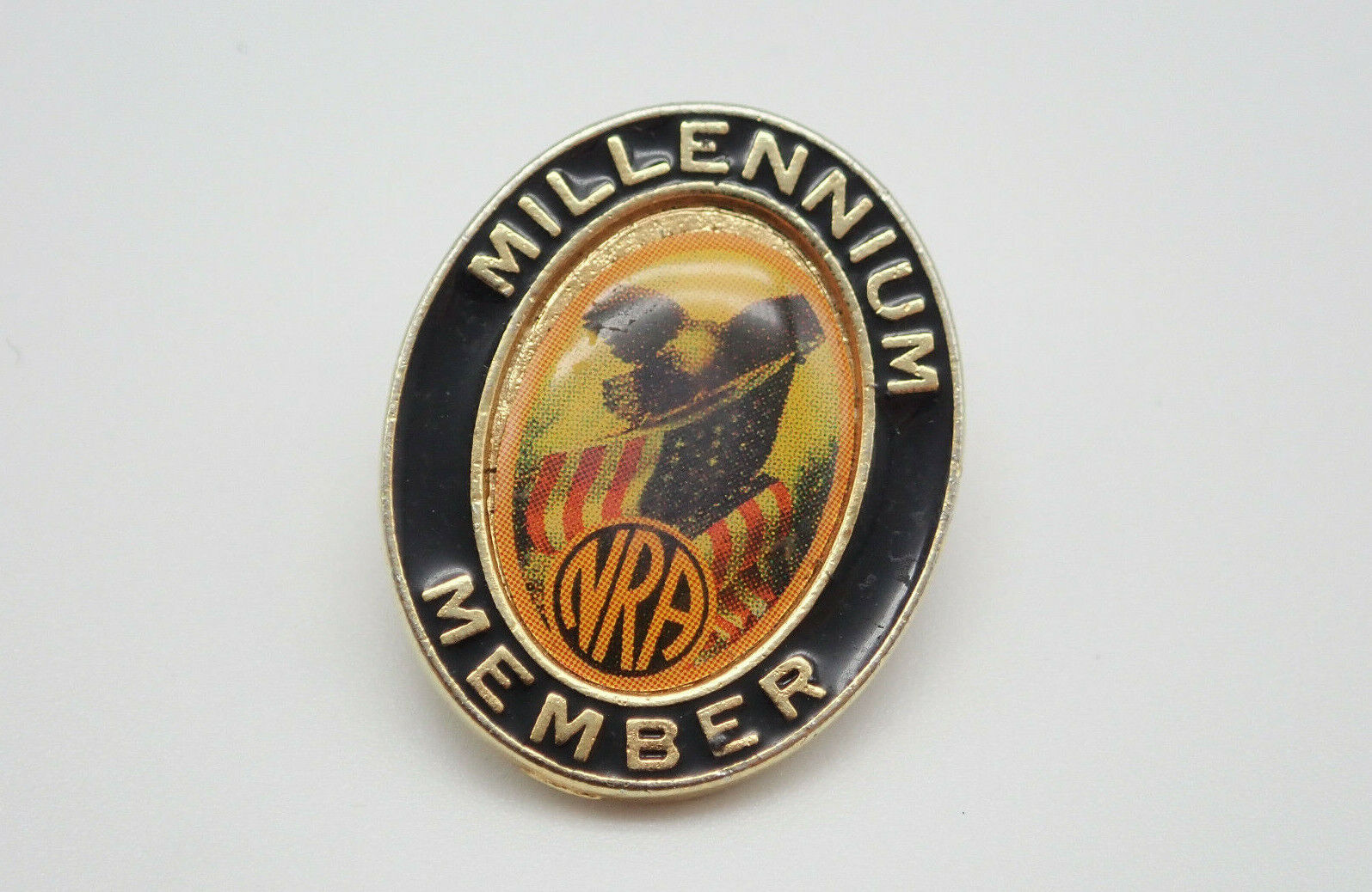 NRA Millennium Member Flag Eagle Vintage Lapel Pin