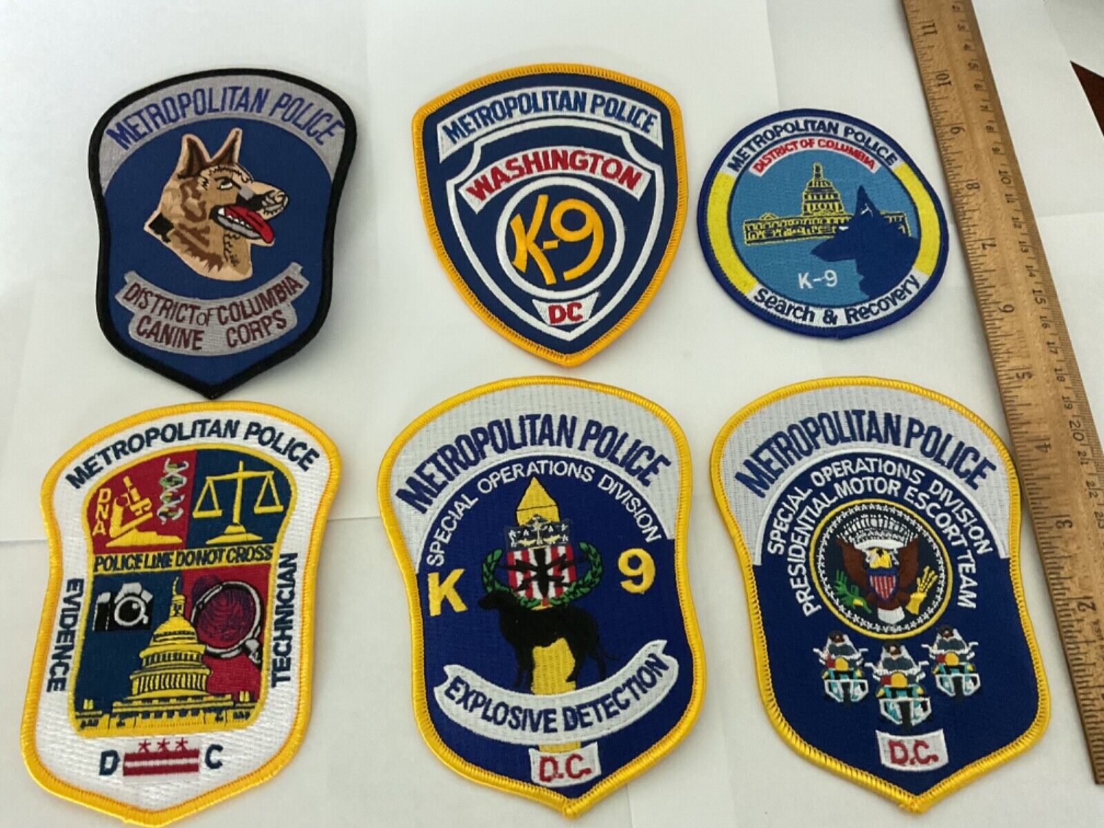 Metropolitan Police  DC collectable patches new full size 6 titles