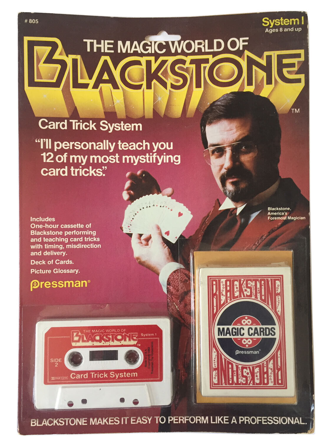 The Magic World of BLACKSTONE Card Trick System 1983 Pressman UNOPENED NEW KIT