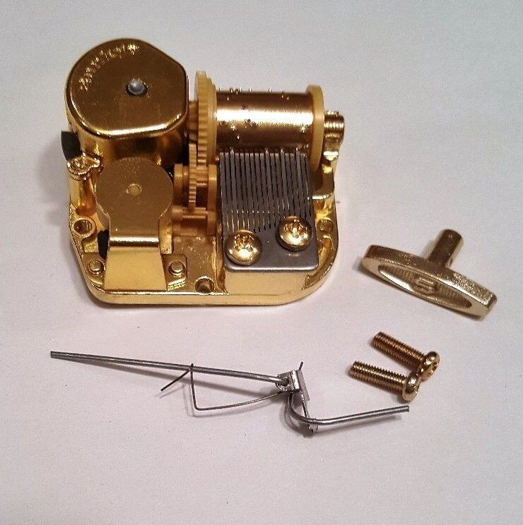 Sankyo 18 Note Music Box Movement With Reuge Wire Stoppe-\