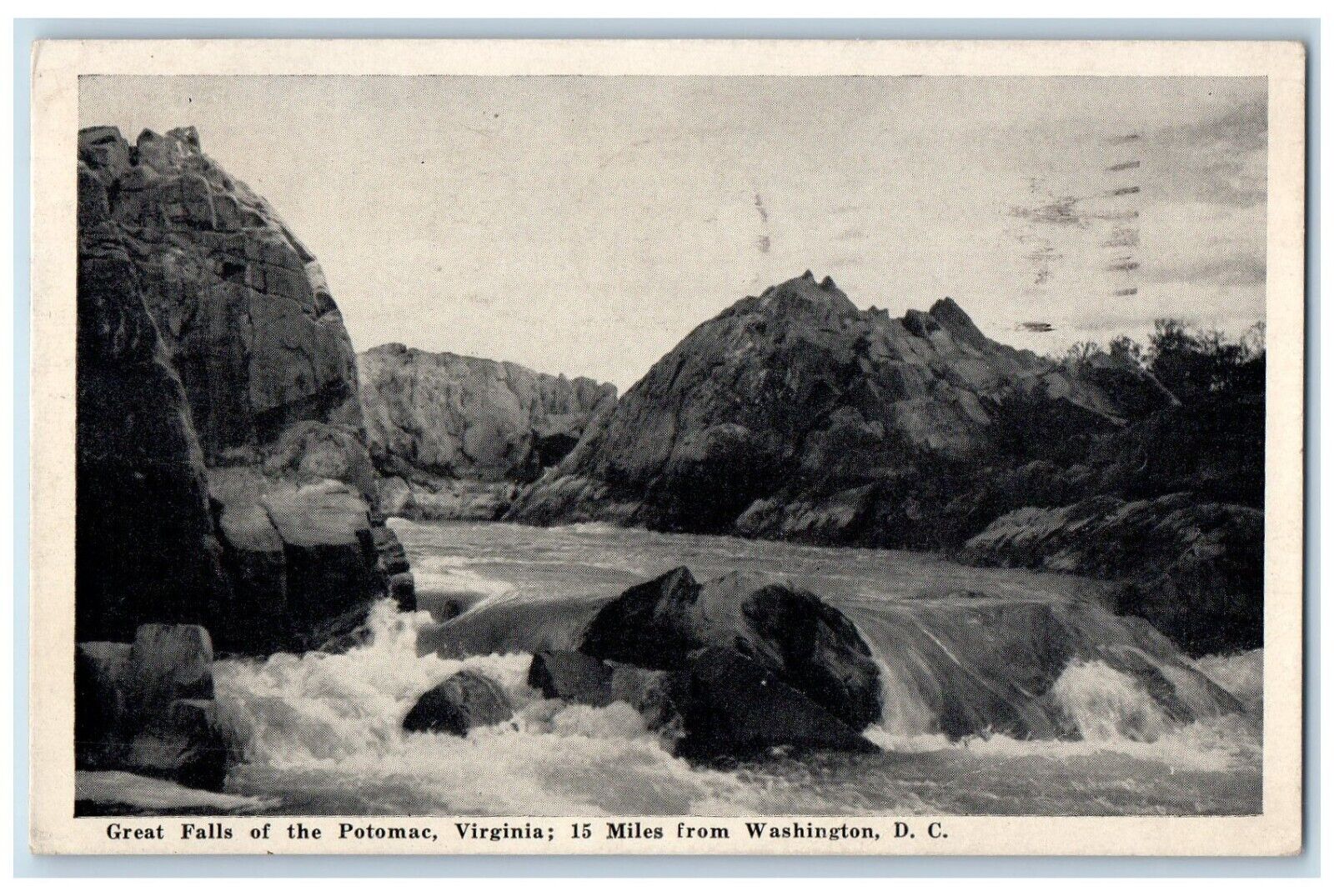1941 Great Falls Of Potomac Virginia From Washington DC Posted Vintage Postcard