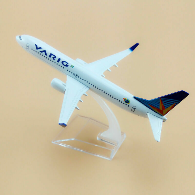 New 16cm Airplane Model Plane Brazil Air VARIG Airlines Boeing B737 Aircraft Toy
