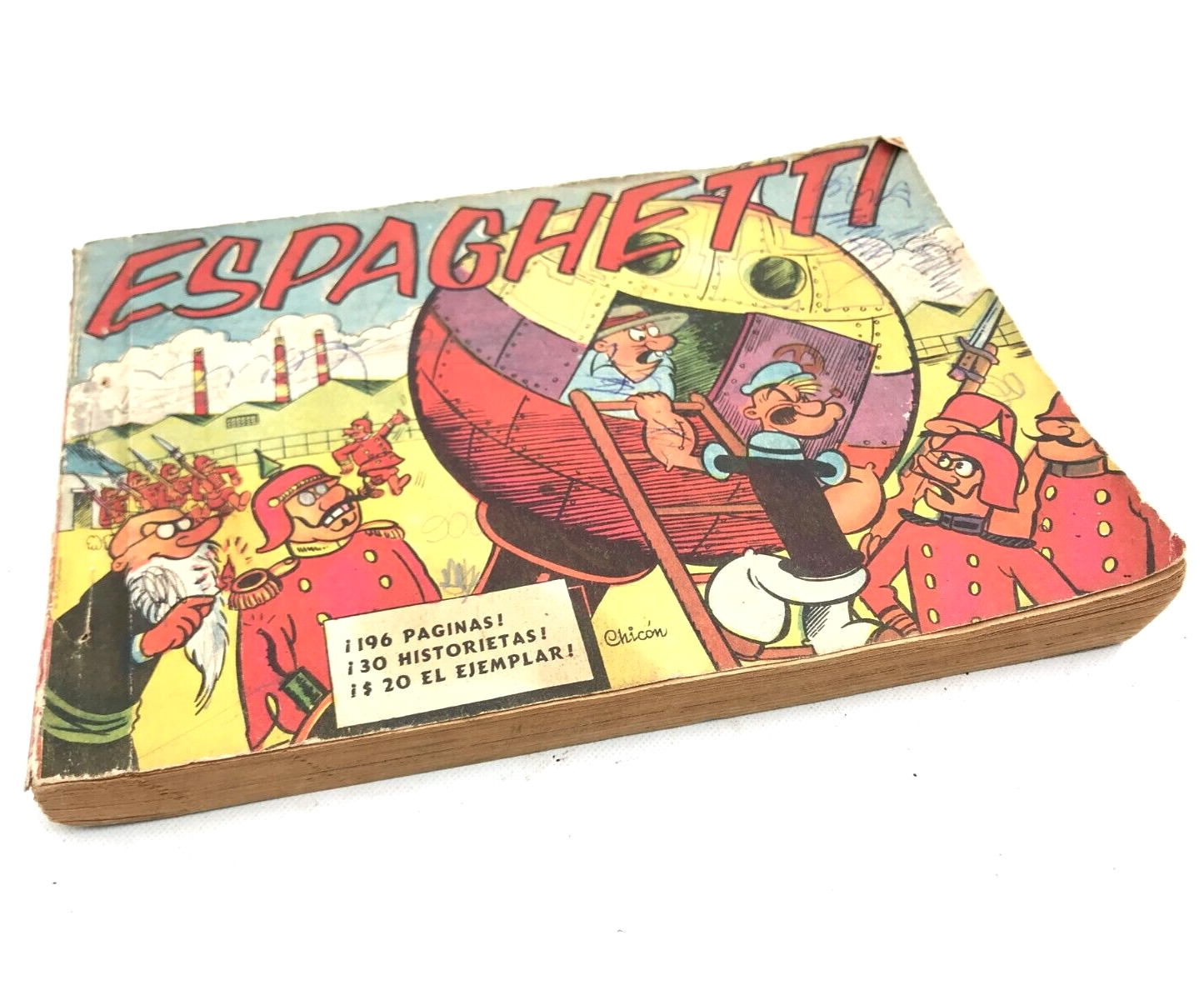 Popeye RARE Argentine Comic Book 1962 Spanish Edition ESPAGHETTI #1 Pickelhaube