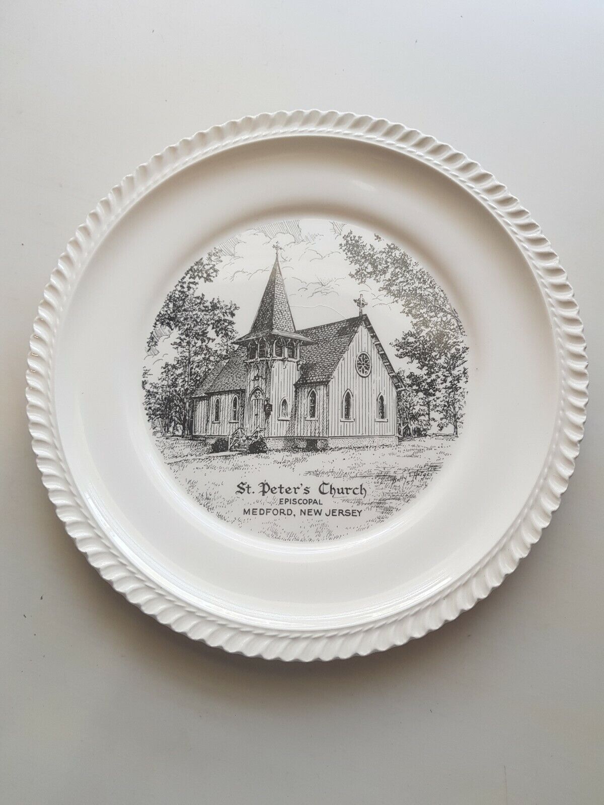 St. Peter's Episcopal Church Medford New Jersey Limited Edition 1957 Plate