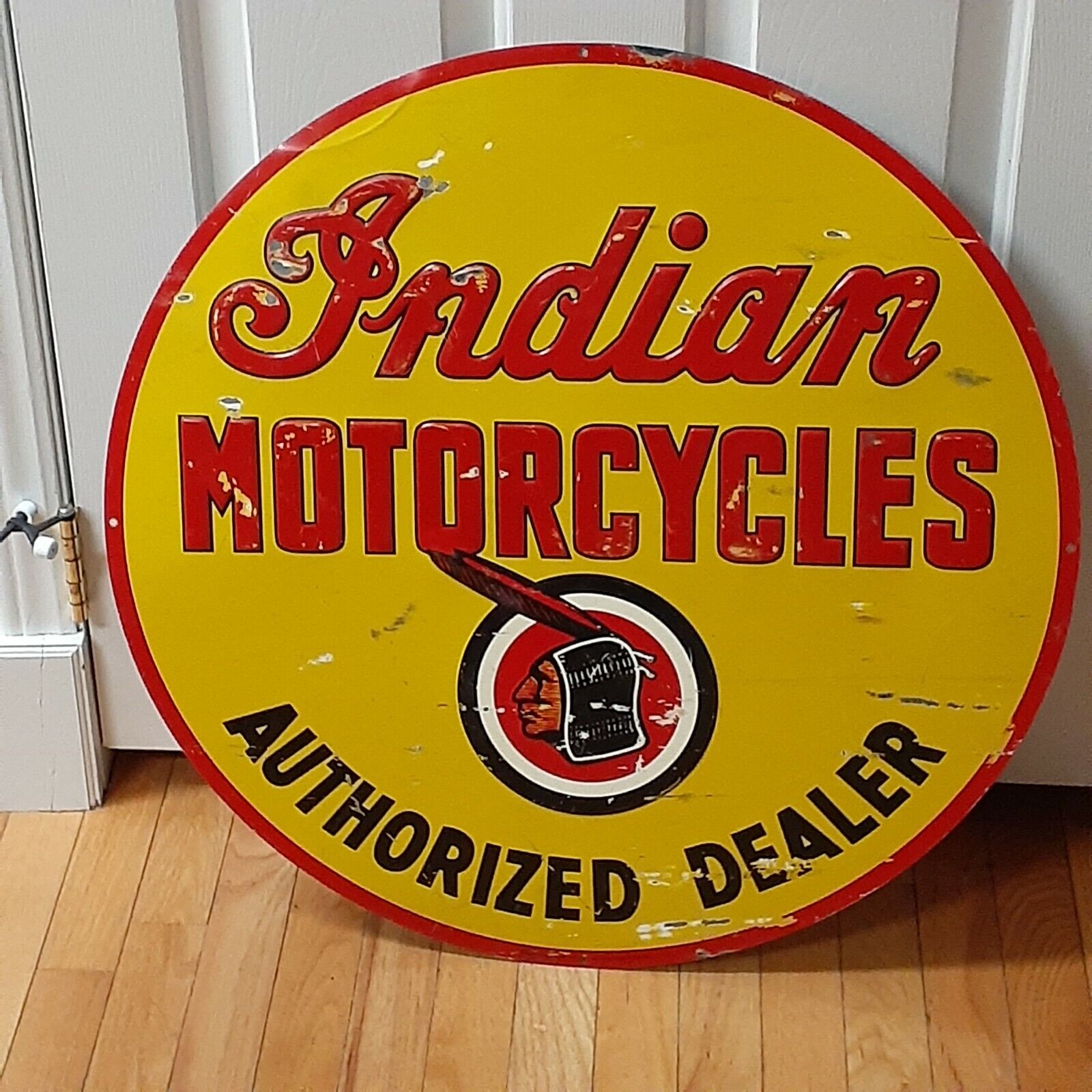 Vintage INDIAN MOTORCYCLES SIGN \