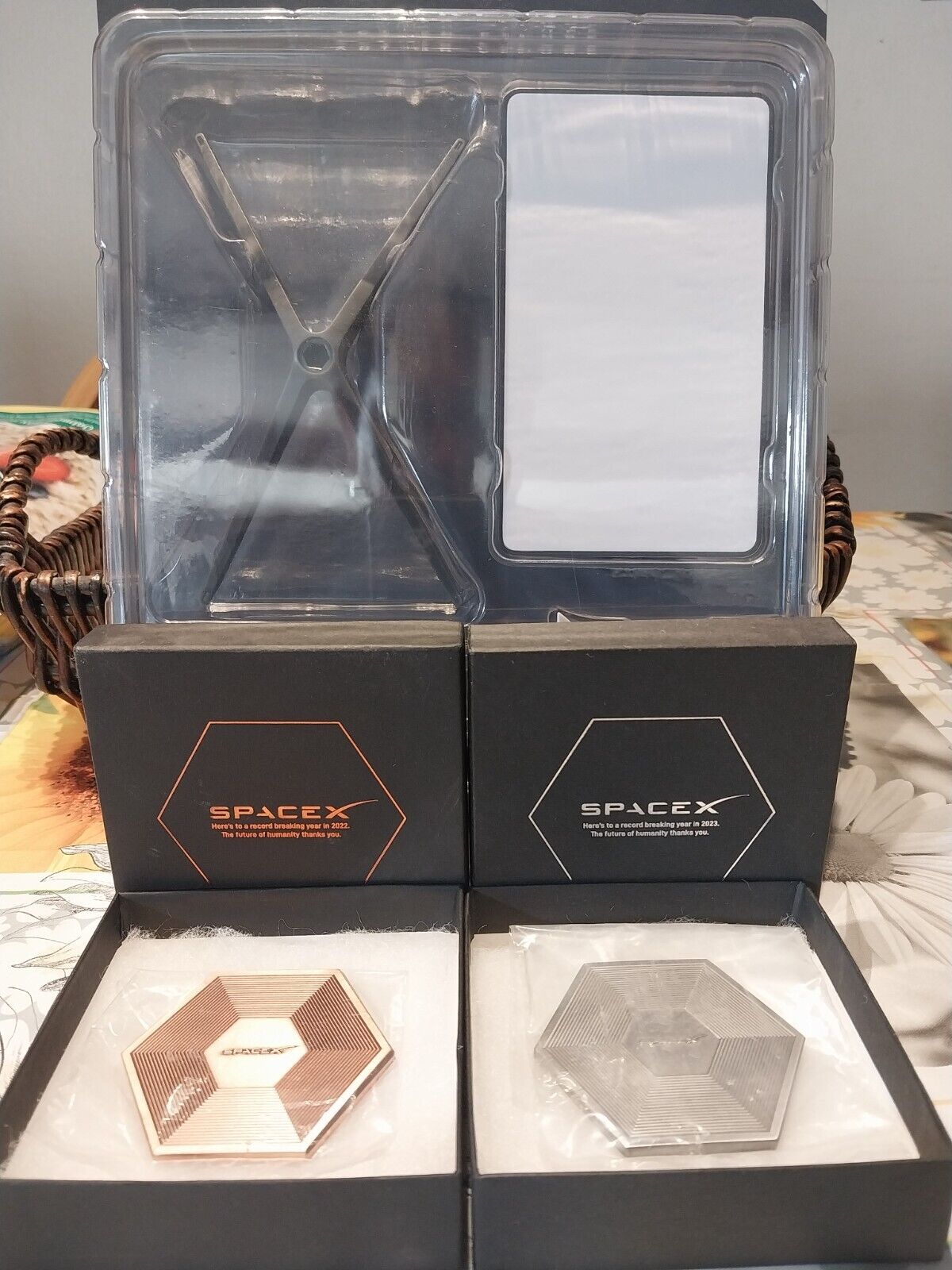 RARE space x (employee only) medallion's (bronze AND silver) bundle