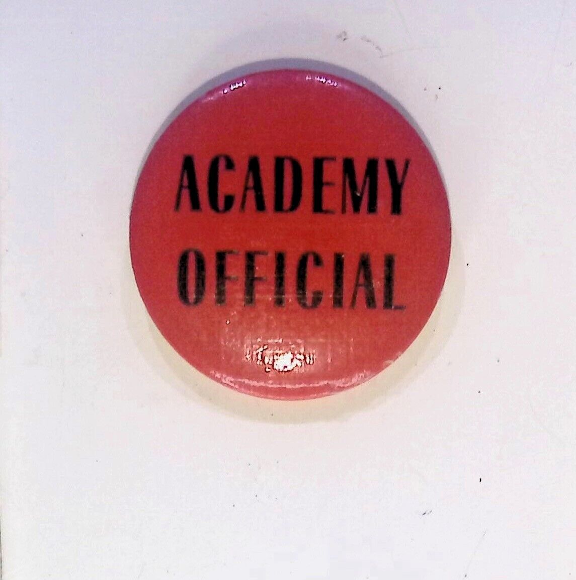 ACADEMY OFFICIAL HOLLYWOOD VINTAGE BUTTON PIN ADVERTISING