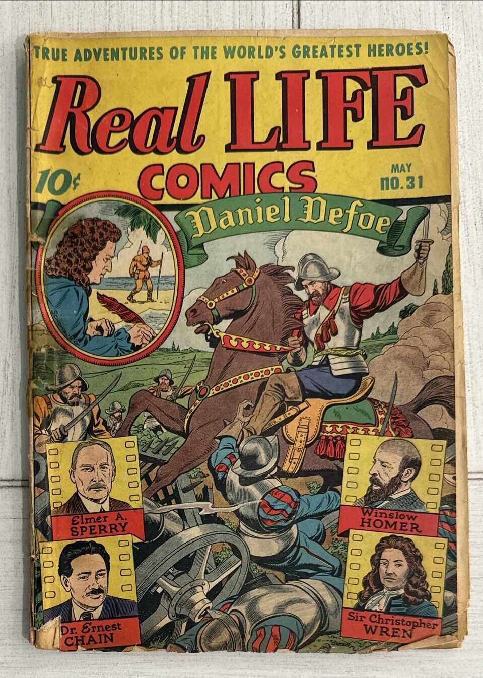 Real Life Comics #31 (Standard/Nedor 1946) Daniel Defoe Complete Rare Golden Age