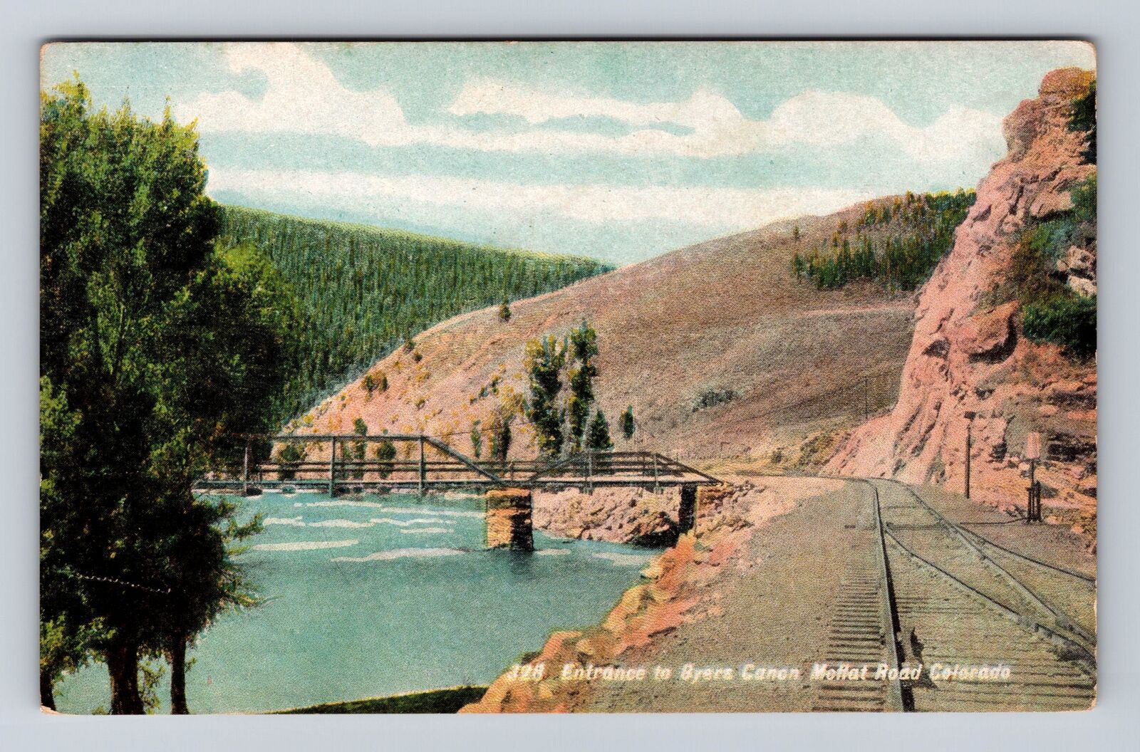 Moffat Road CO-Colorado, Entrance to Byers Canon, Vintage Souvenir Postcard