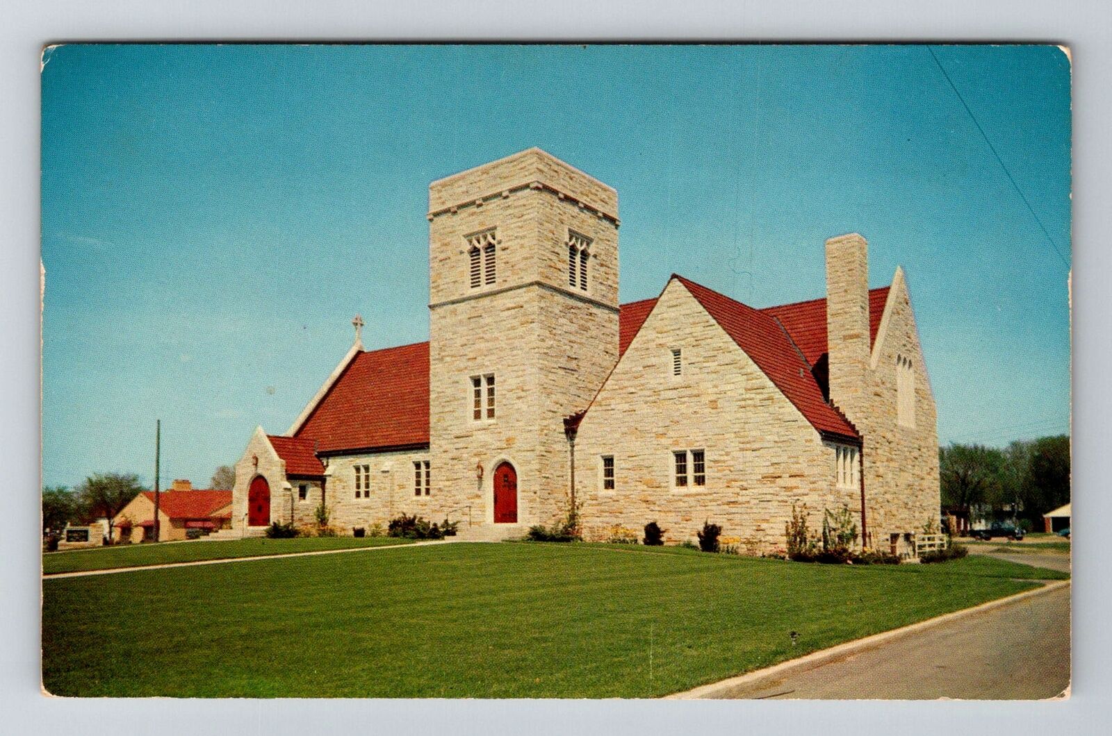 Holland, MI-Michigan, Grace Episcopal Church Antique, Vintage Souvenir Postcard