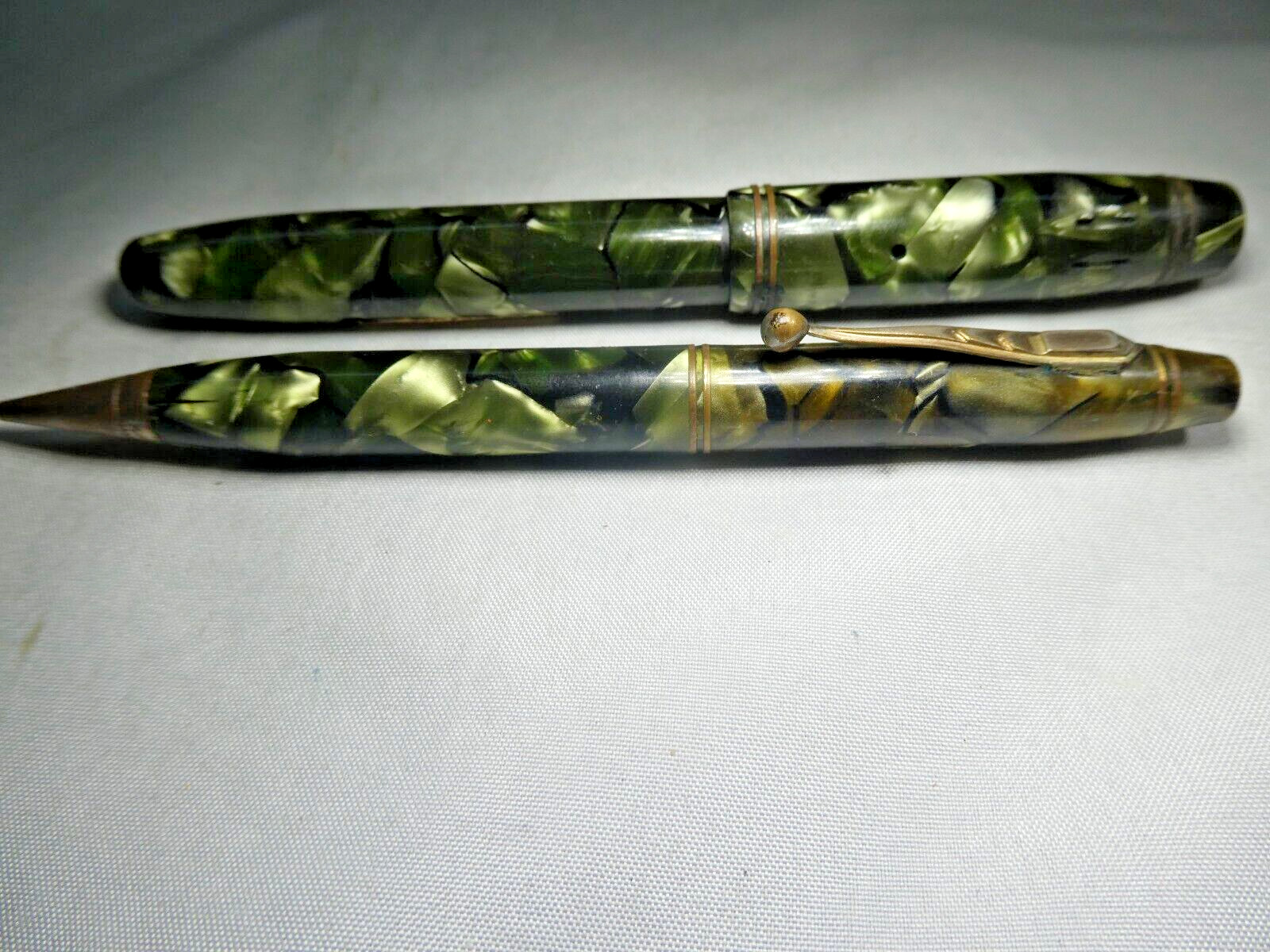 1940's PARKETTE  Fountain Pen w/ 14K Nib and PARCO Mechanical Pencil, by Parker