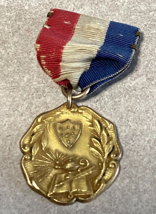 Antique Gold Filled 1st Prize Medal 1921