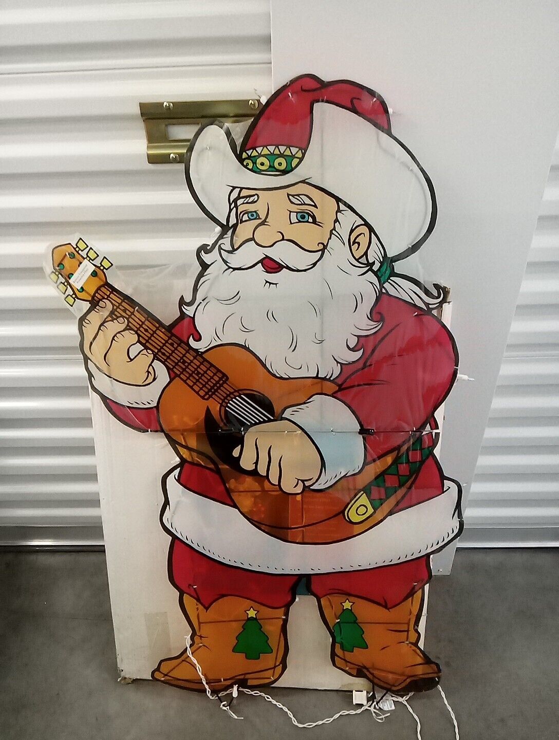 Vintage Lighted  Guitar Santa