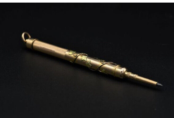 Antique Fairchild Expandable Mechanical Pencil In 14 Karat Rose And Green Gold
