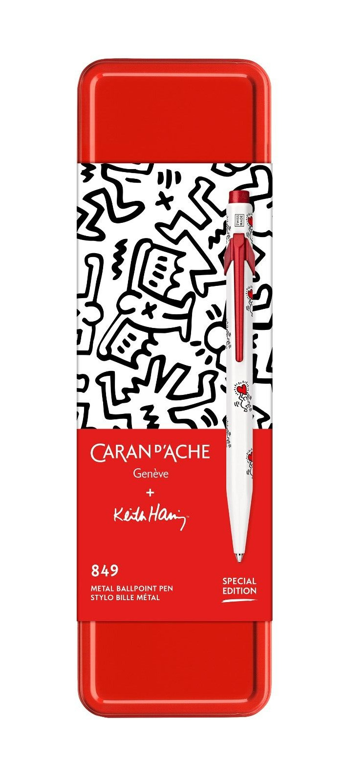 Caran d\'Ache KEITH HARING 849 Ballpoint Pen White - Special Edition