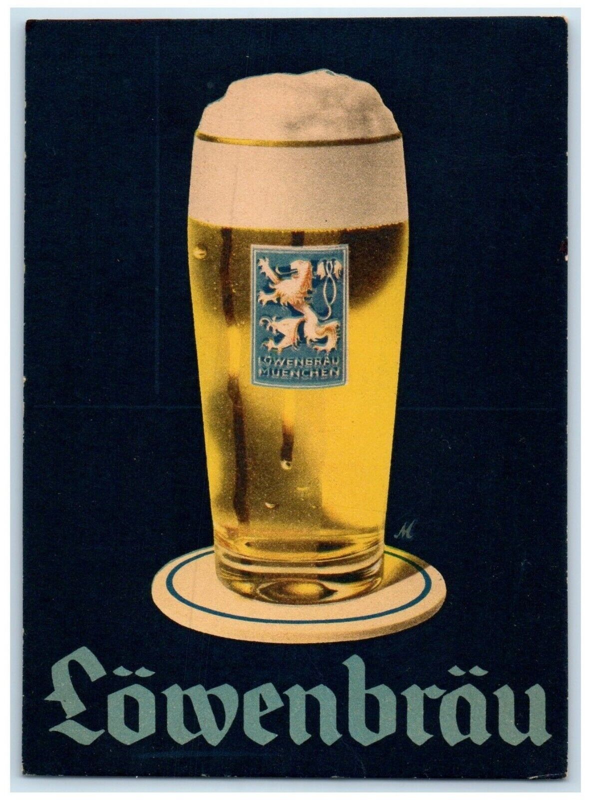 c1910's Lowen Brau Beer Munich Germany Unposted Antique Postcard