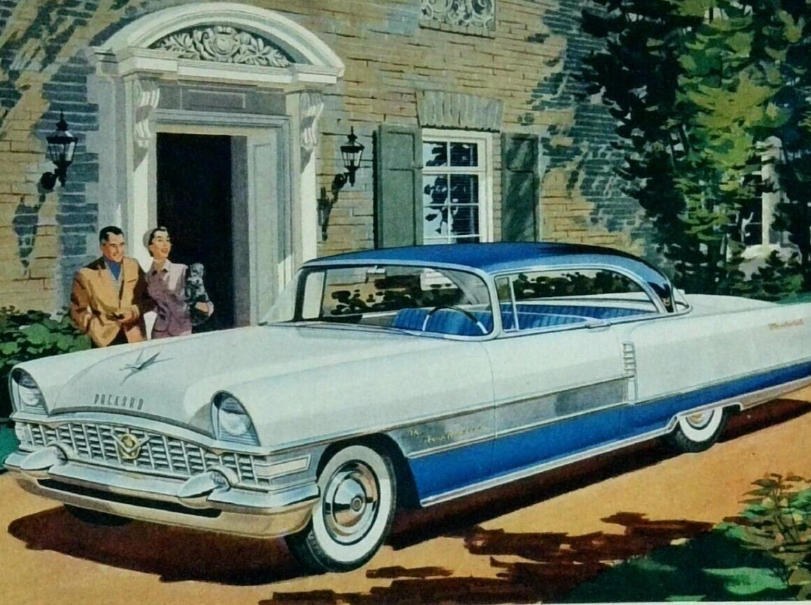 1955 New Packard Four Hundred Vintage Print Ad Nice Color