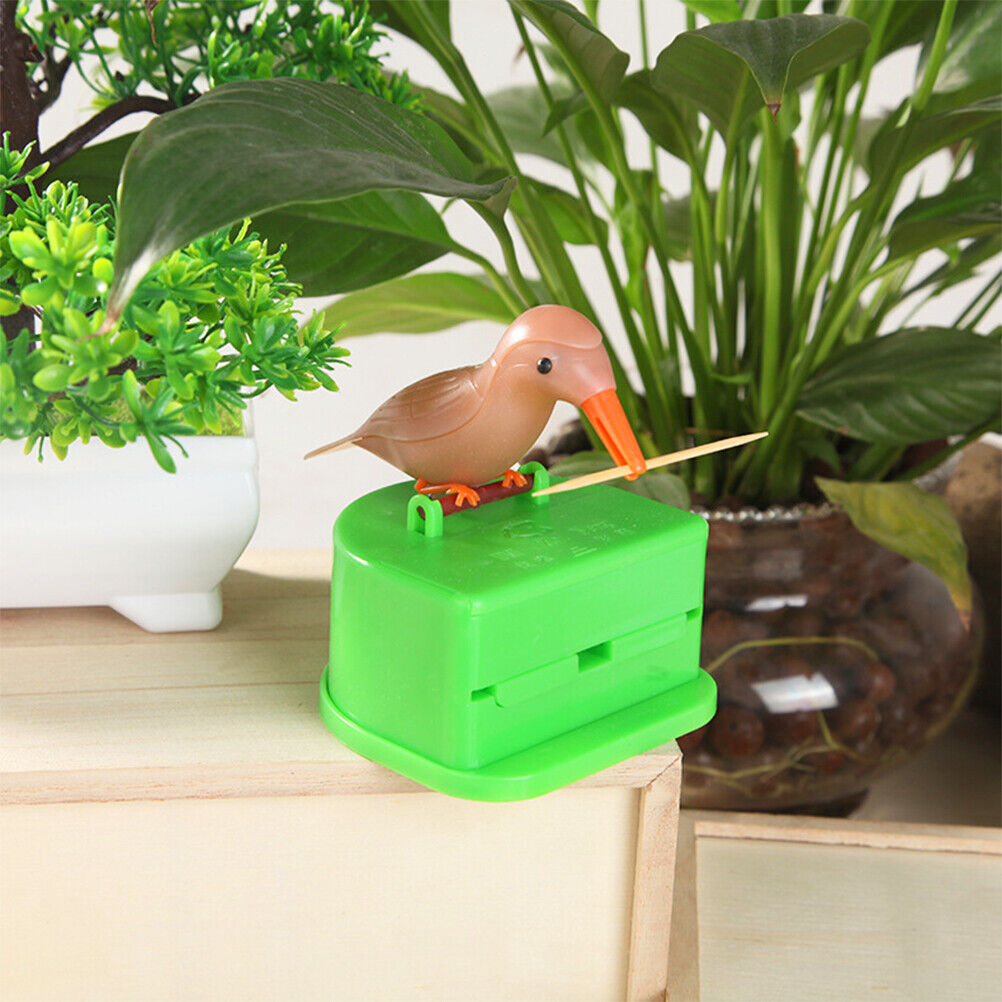 Cute Bird Toothpick Holder Dispenser Gag Gift Cleaning Toothpick Case