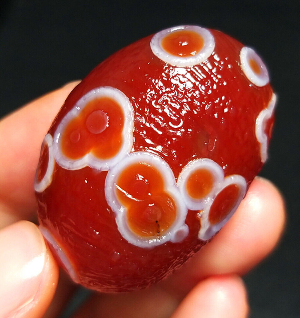 TOP 22G Red Gobi Agate Eyes Agate Crystal Healing Gift Stone Collection BB179
