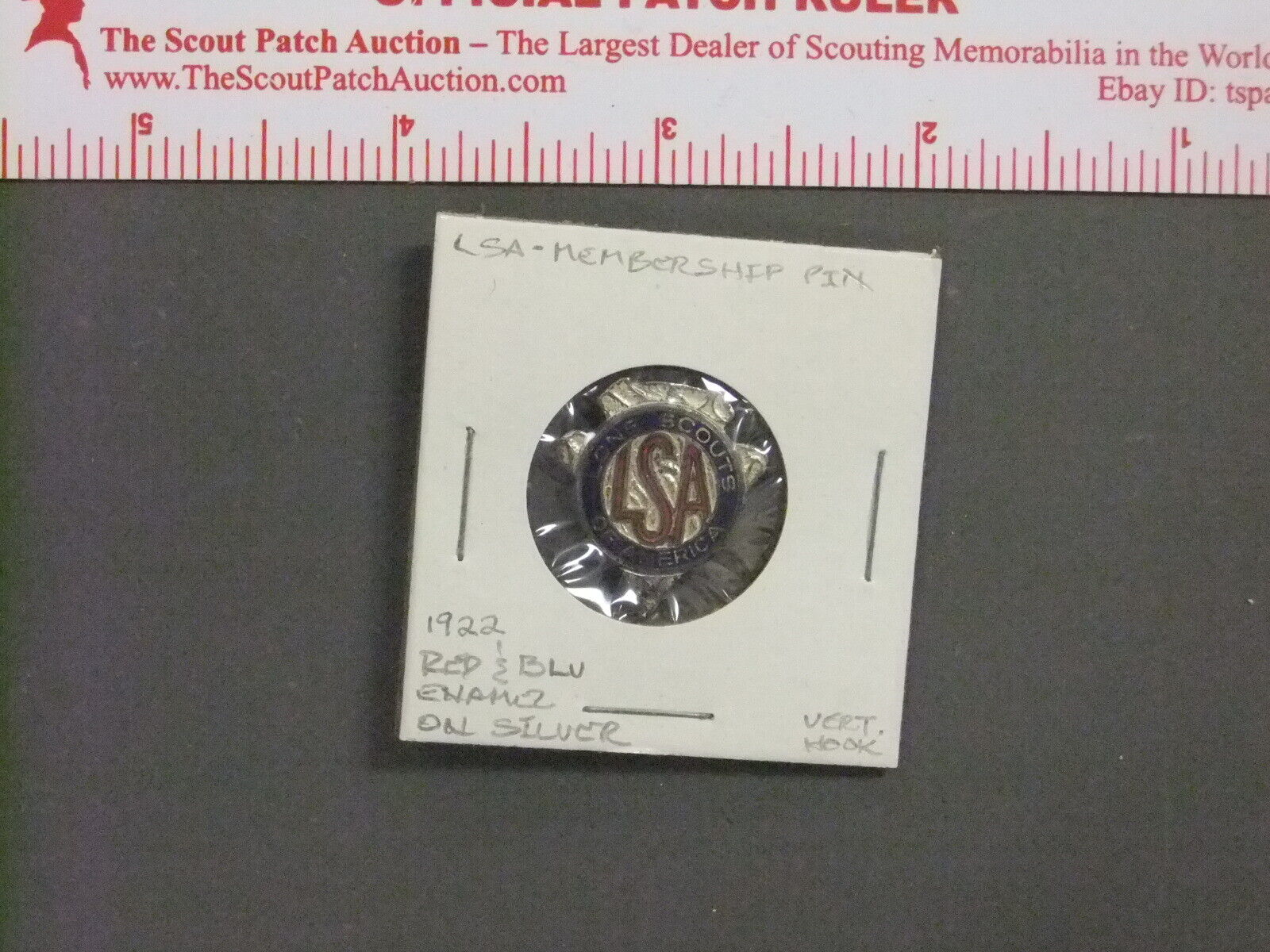 Boy Scout Lone Scout membership pin silver tone  2749GG