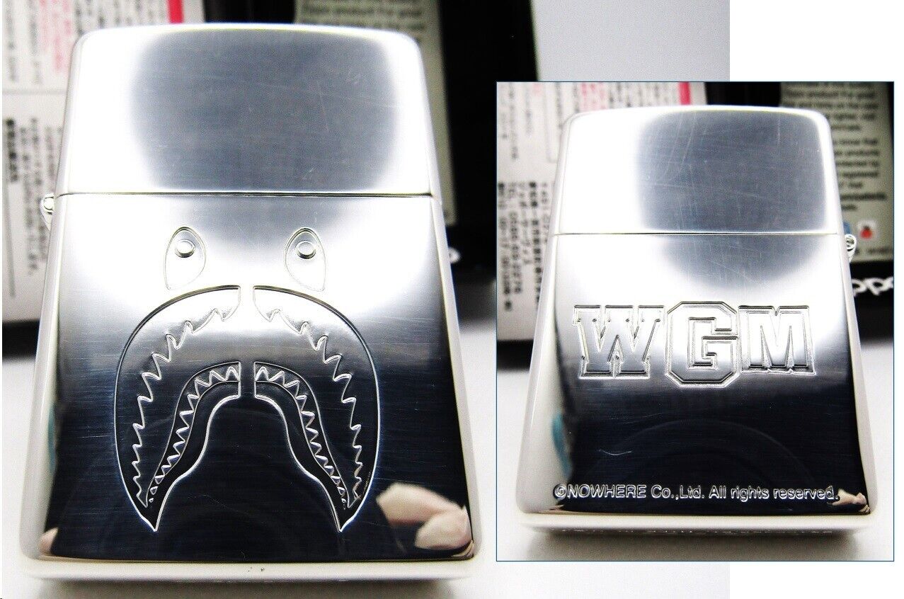A Bathing Ape WGM Double Sides Engraved Zippo 2014 Mint Rare