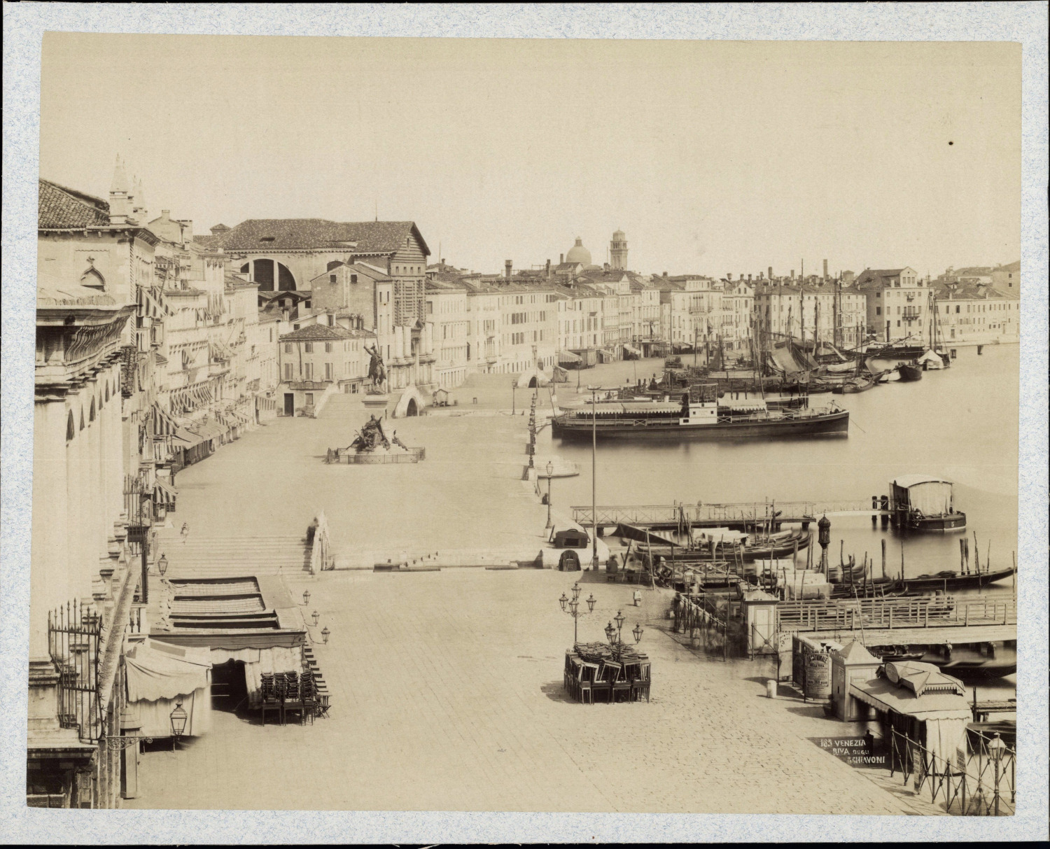Italy, Venice, Riva degli Schiavoni, circa 1880, vintage print vintage print vintage print, le