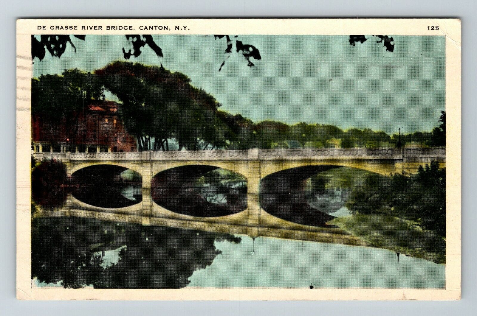 Canton NY-New York De Grasse River Bridge  Vintage Souvenir Postcard