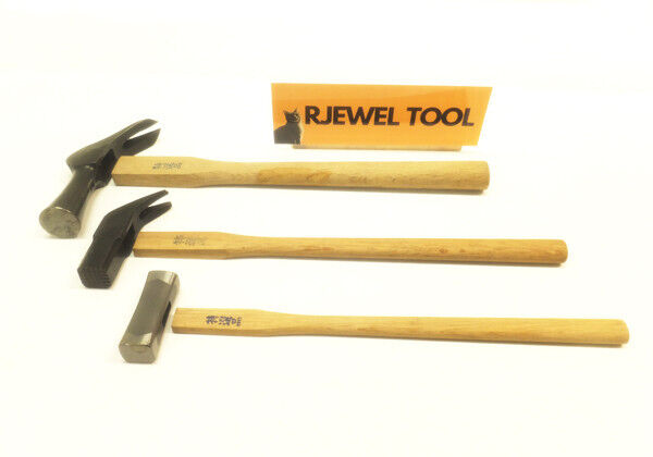 Unused Japanese Vintage Hammer Genno 玄能  Head Only Carpenter Tools Set OF 3