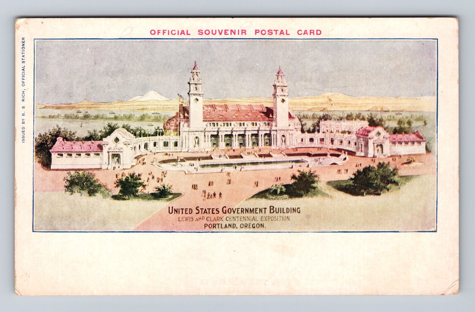 Portland OR-Oregon, U.S Government Building, Antique Vintage Souvenir Postcard
