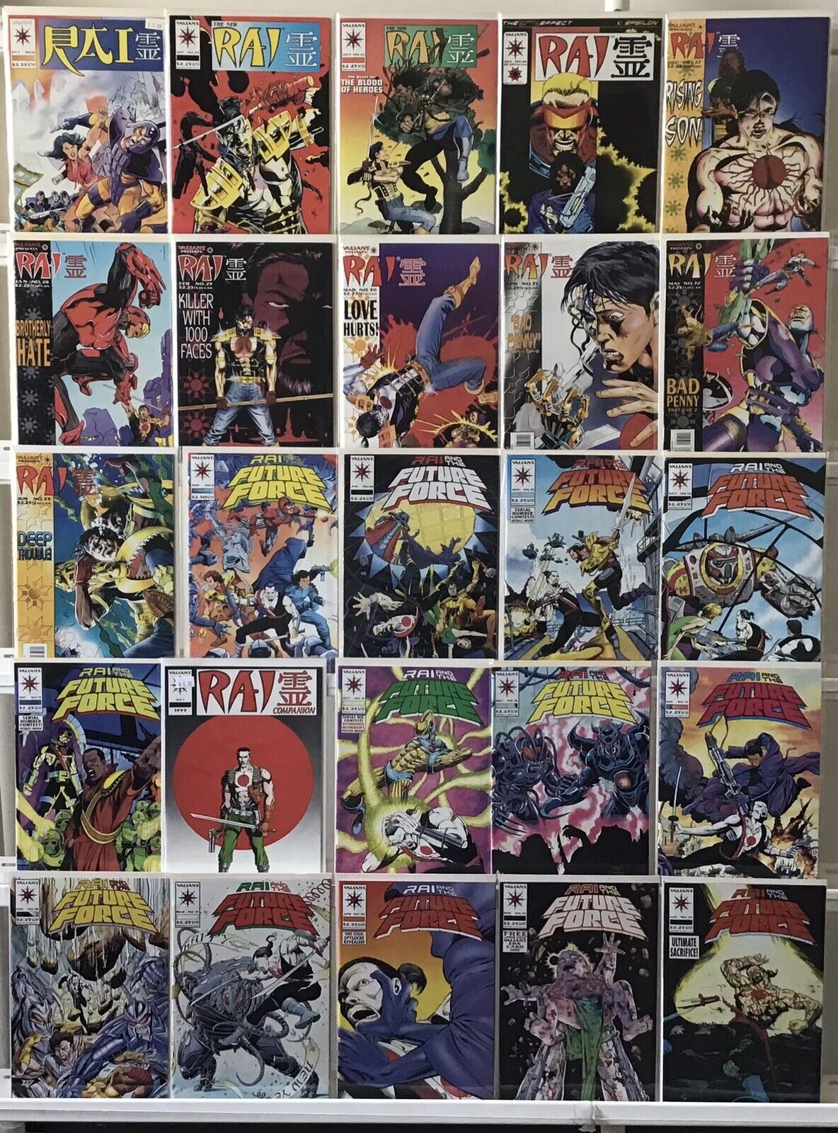 Valiant Comics RAI & RAI And The Future Force Comic Book Lot Of 25