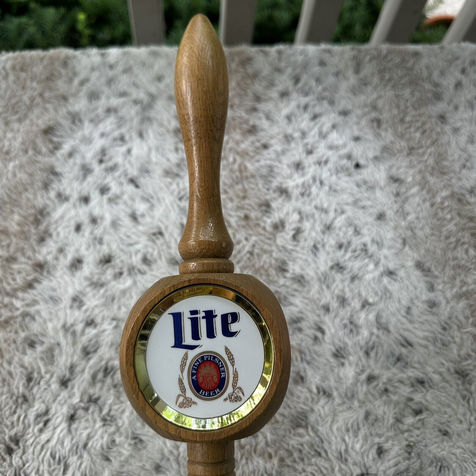 Vintage 11.5in Miller Lite Beer Wooden Beer Tap Handle - 3 Sided