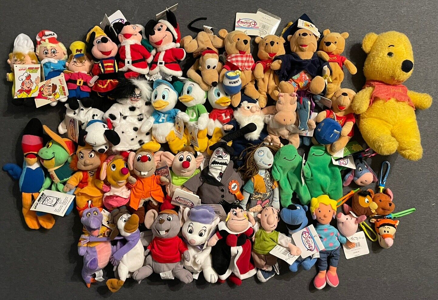 Lot Of 40+ The Disney Store Mini Bean Bag Plush Toys Vintage Mixed Lot Look