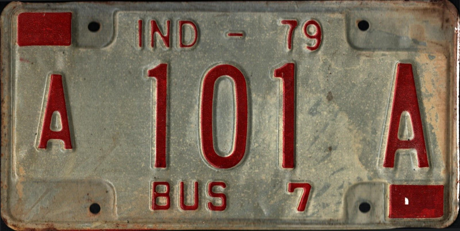 Vintage 1979  INDIANA BUS License Plate  Birthday craft wall gift