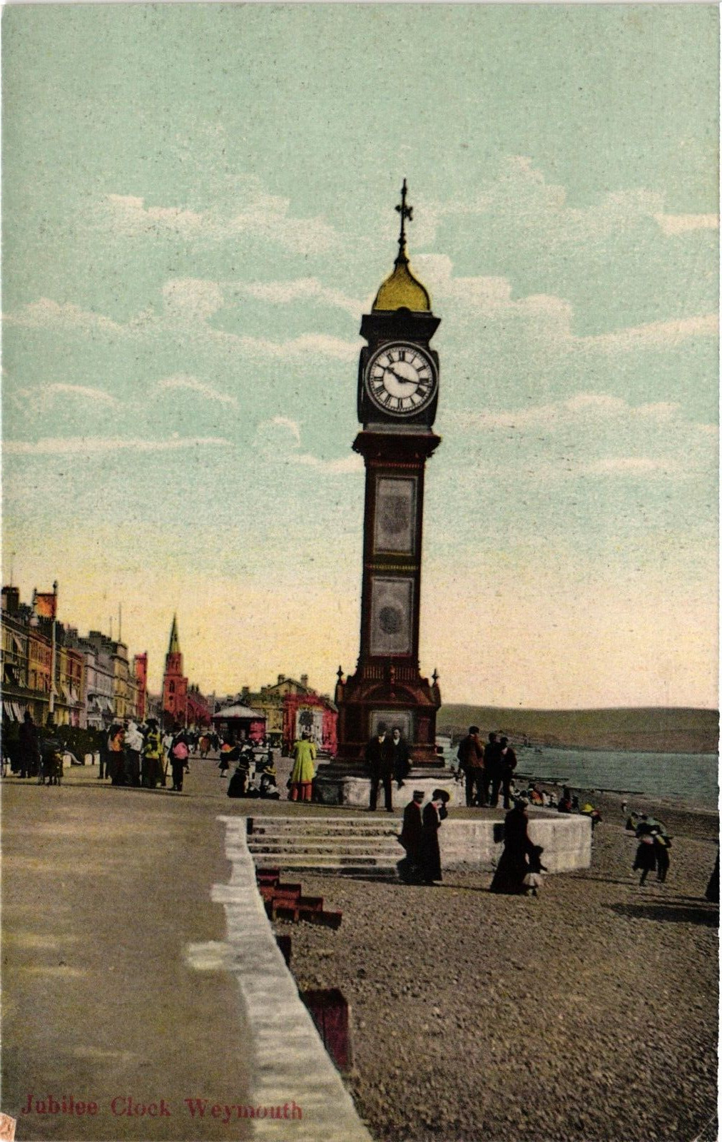 Jubilee Clock Weymouth England Unposted C1910 Divided Back Vintage Postcard