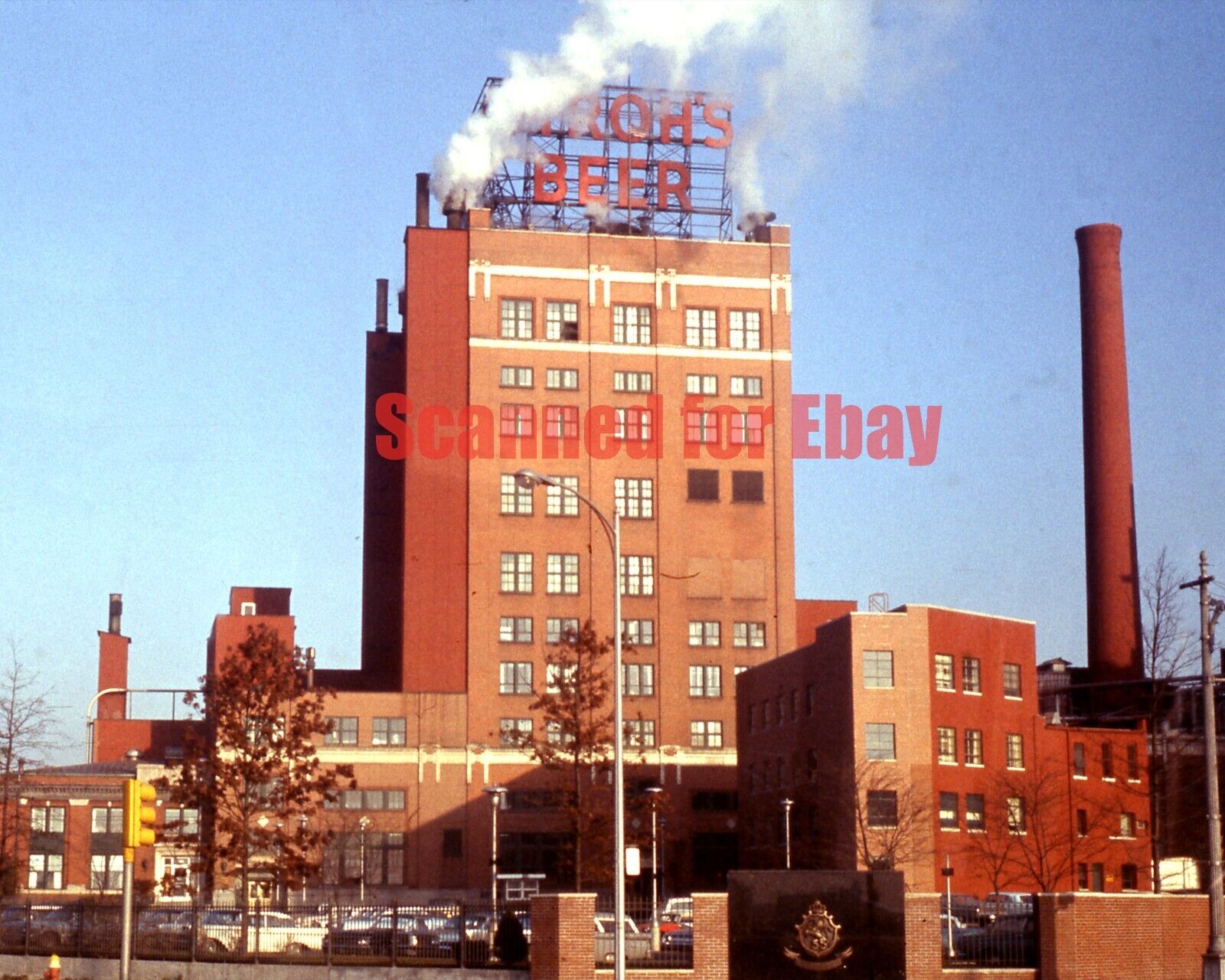 Stroh\'s Beer Brewery Detroit 8x10 Photo FROM SLIDE NEGATIVE  + 