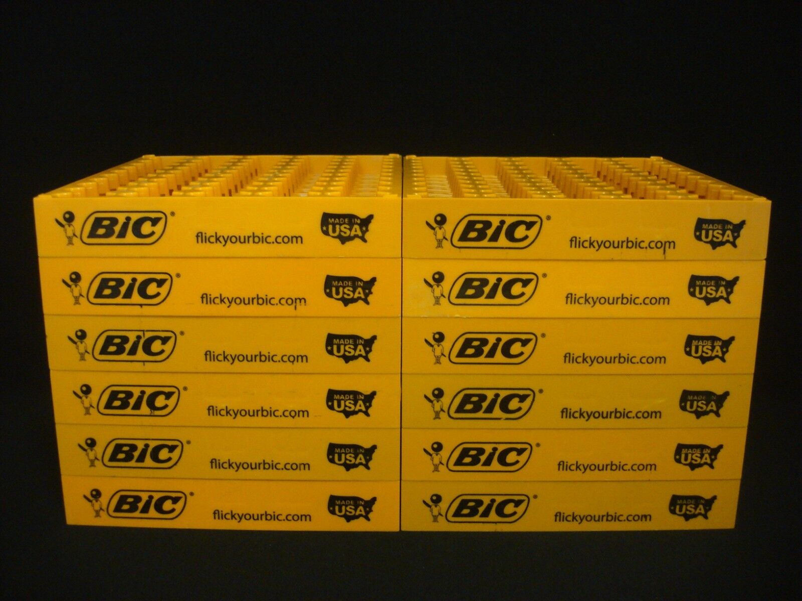 12 Bic Empty Display Tray For 50 Regular size Lighters Counter Top Rack (Used)