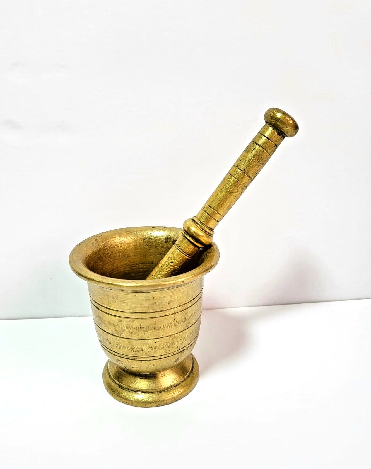 Luxurious Gold-Plated Brass Mouna Herb Crusher, Very Antique
