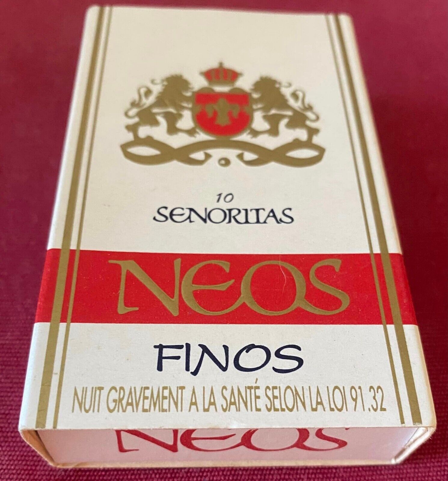 Vintage Neos Finos 10 Senoritas Cigarette Cigarettes Cigarette Paper Box Empty