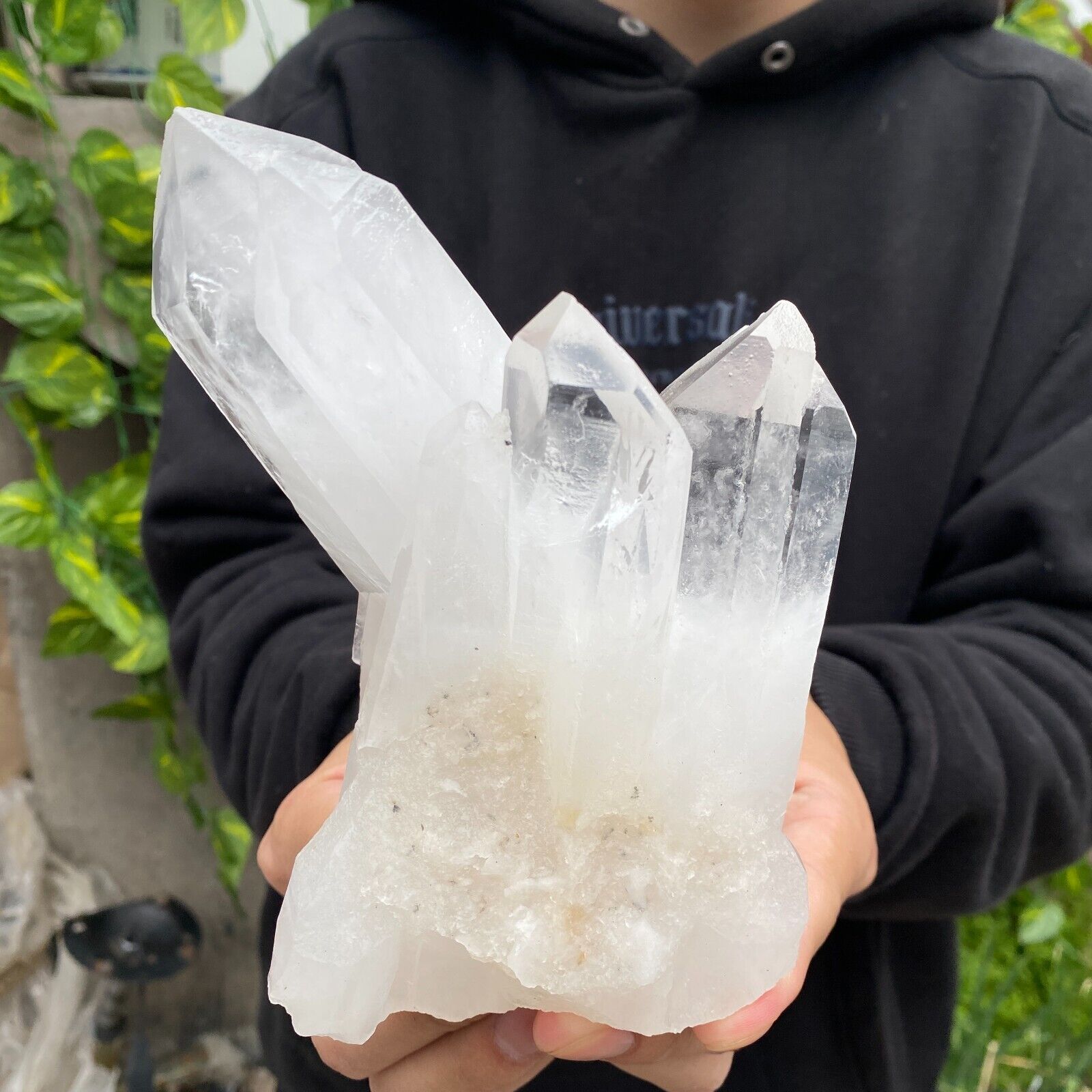2.2lb Natural Clear White Quartz Crystal Cluster Rough Healing Specimen