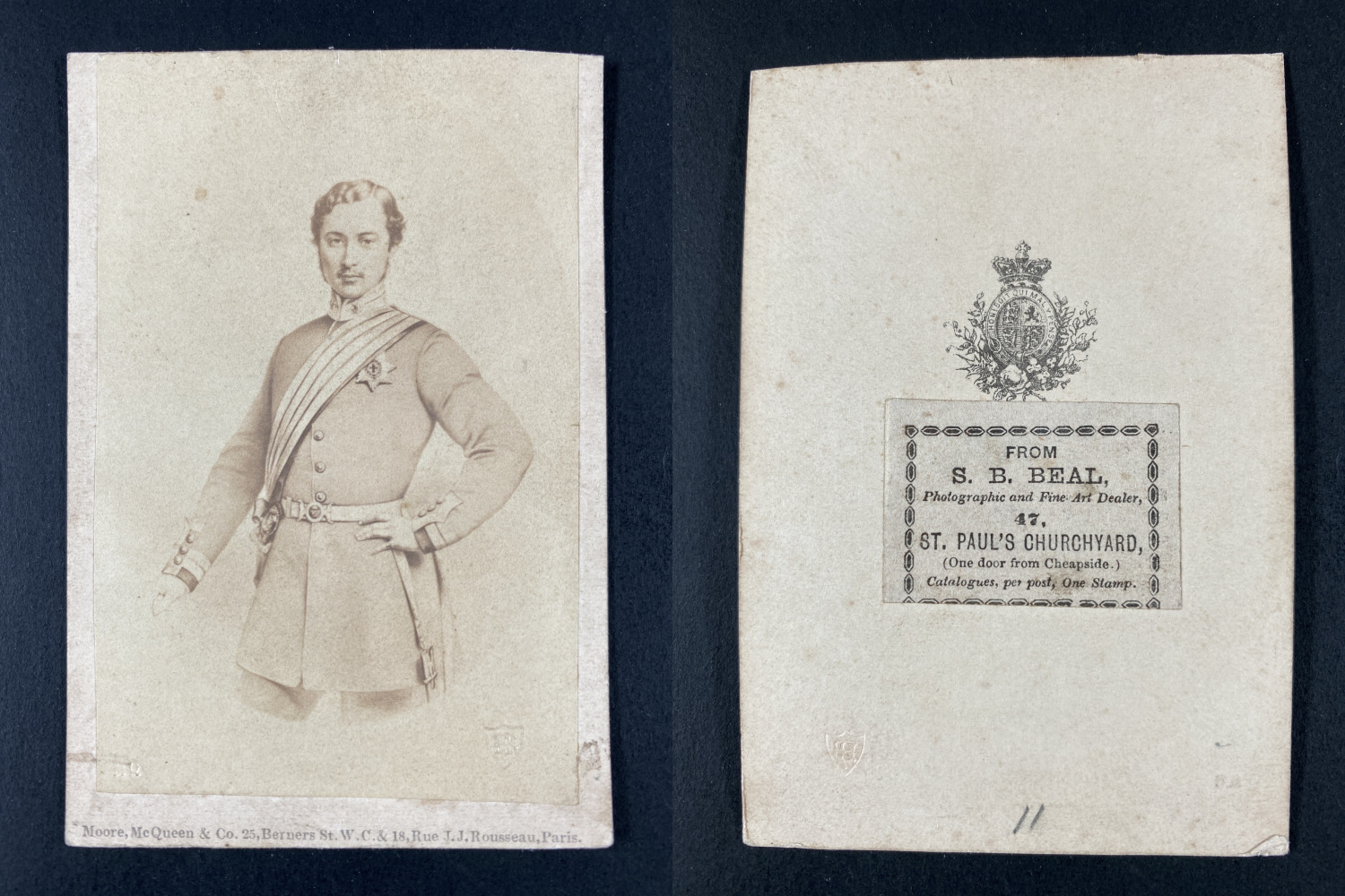 Beal, London, King of the United Kingdom Edward VII Vintage CDV Albumen Print Print 