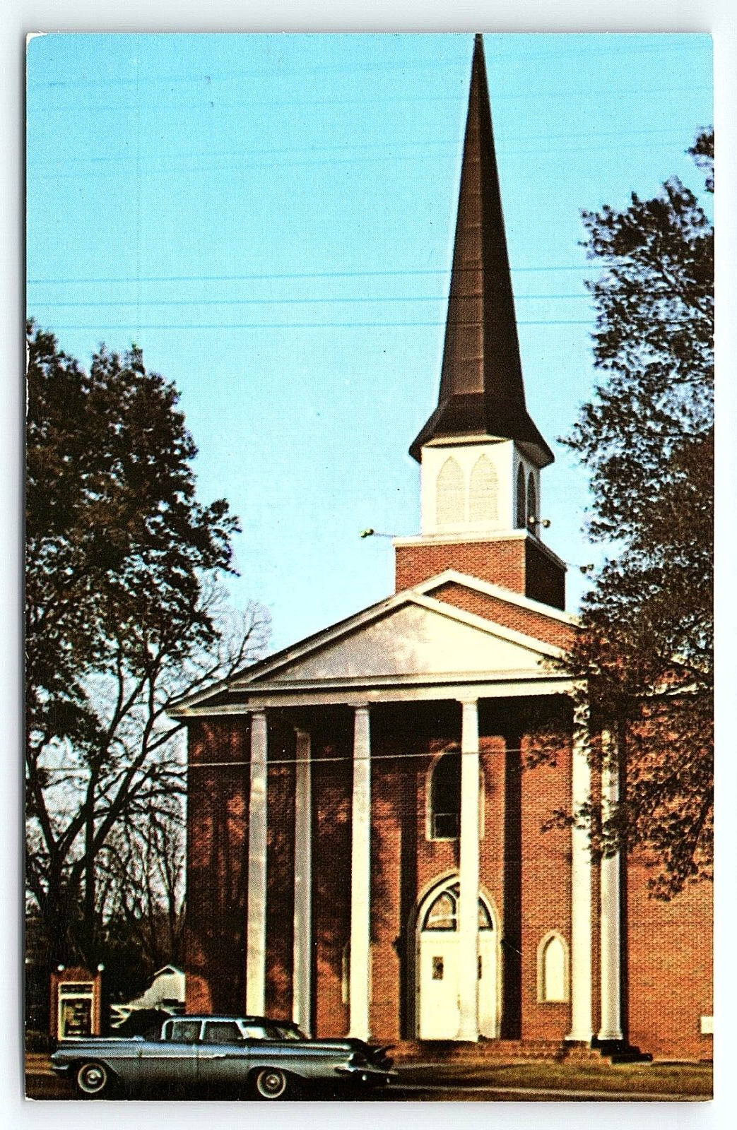 1960s ASHBURN GA FIRST BAPTIST CHURCH McLENDON ST UNPOSTED POSTCARD P3842