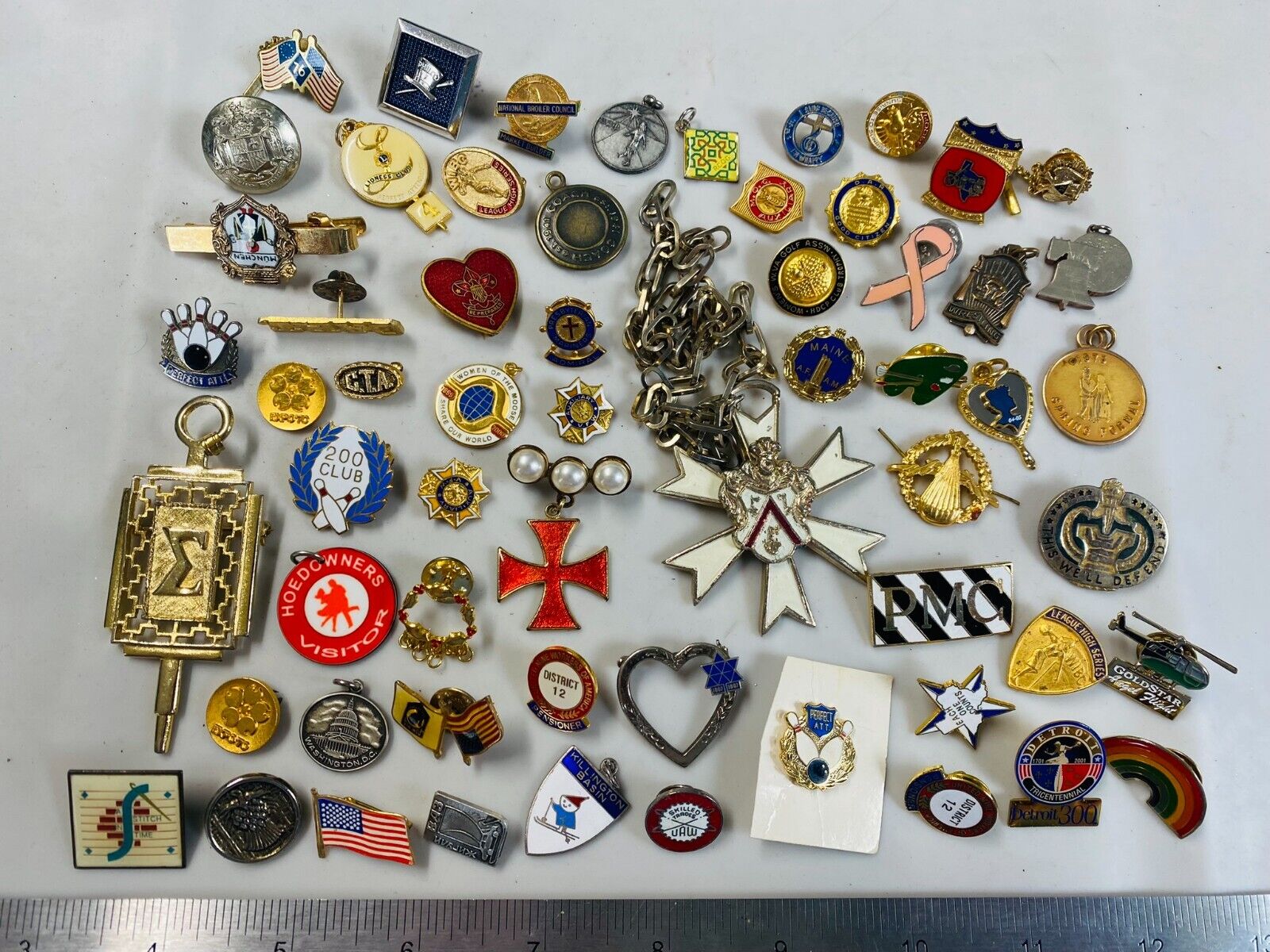 Collection Lot Vintage + Modern Fraternal Pins Jewelry and Memorabilia - Q9