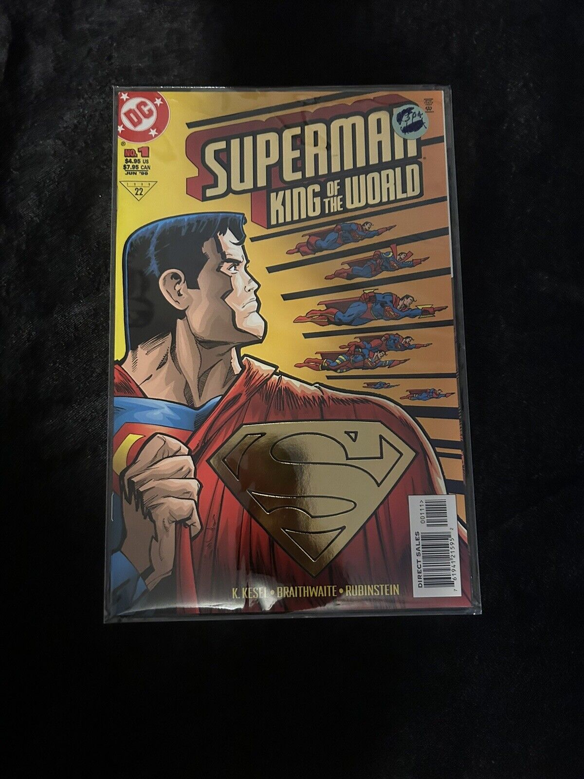 DC 2000 SUPERMAN KING OF THE WORLD Comic Book Issue # 1 ONE SHOT GOLD FOIL
