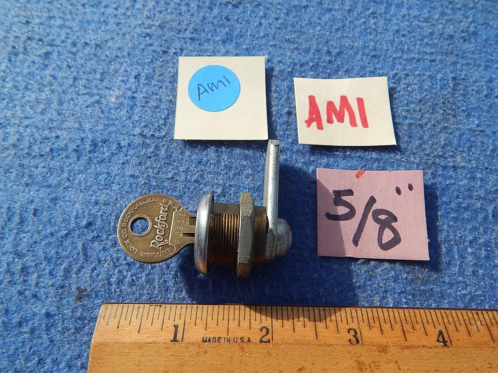 1950s AMI Coin Box Lock 5/8 Rockford series PU 336 for E120 F120 G120