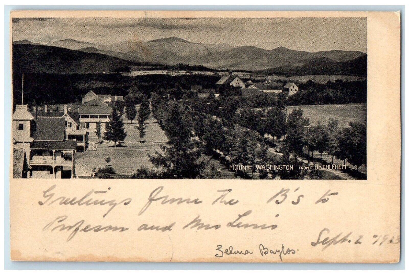 1903 Mount Washington Exterior View Bethlehem Manchester New Hampshire Postcard