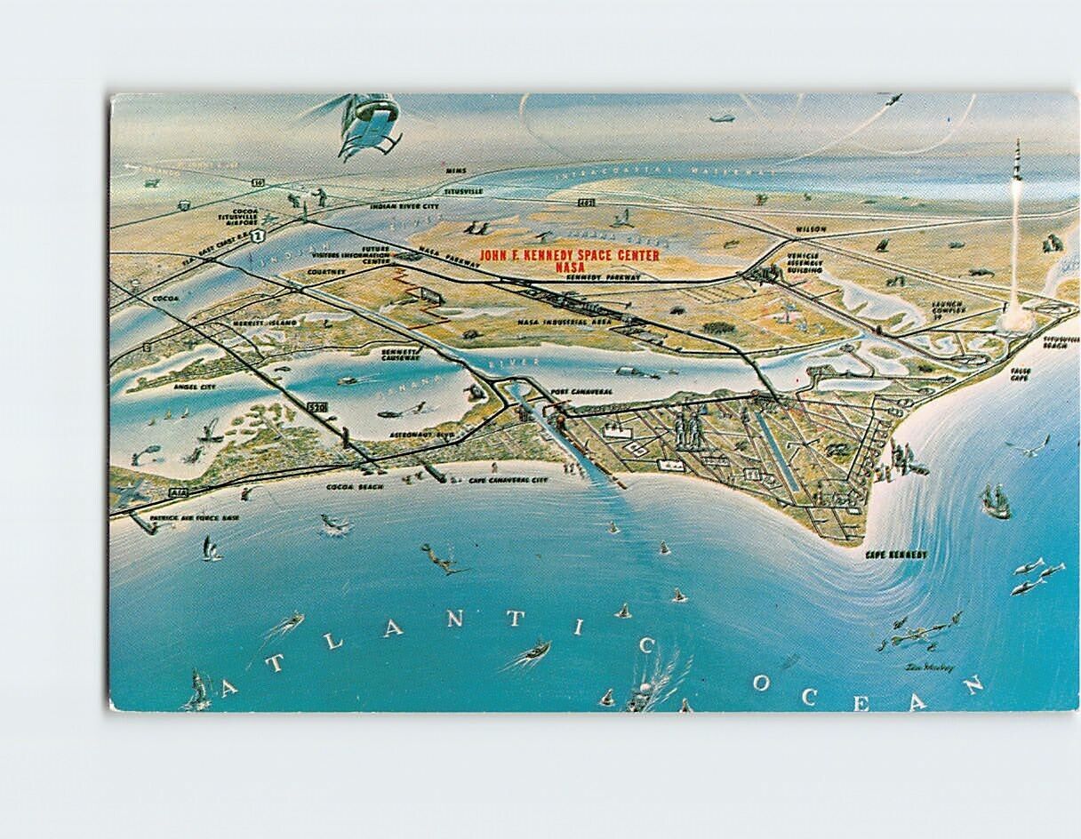 Postcard John F. Kennedy Space Center NASA Merritt Island Florida USA