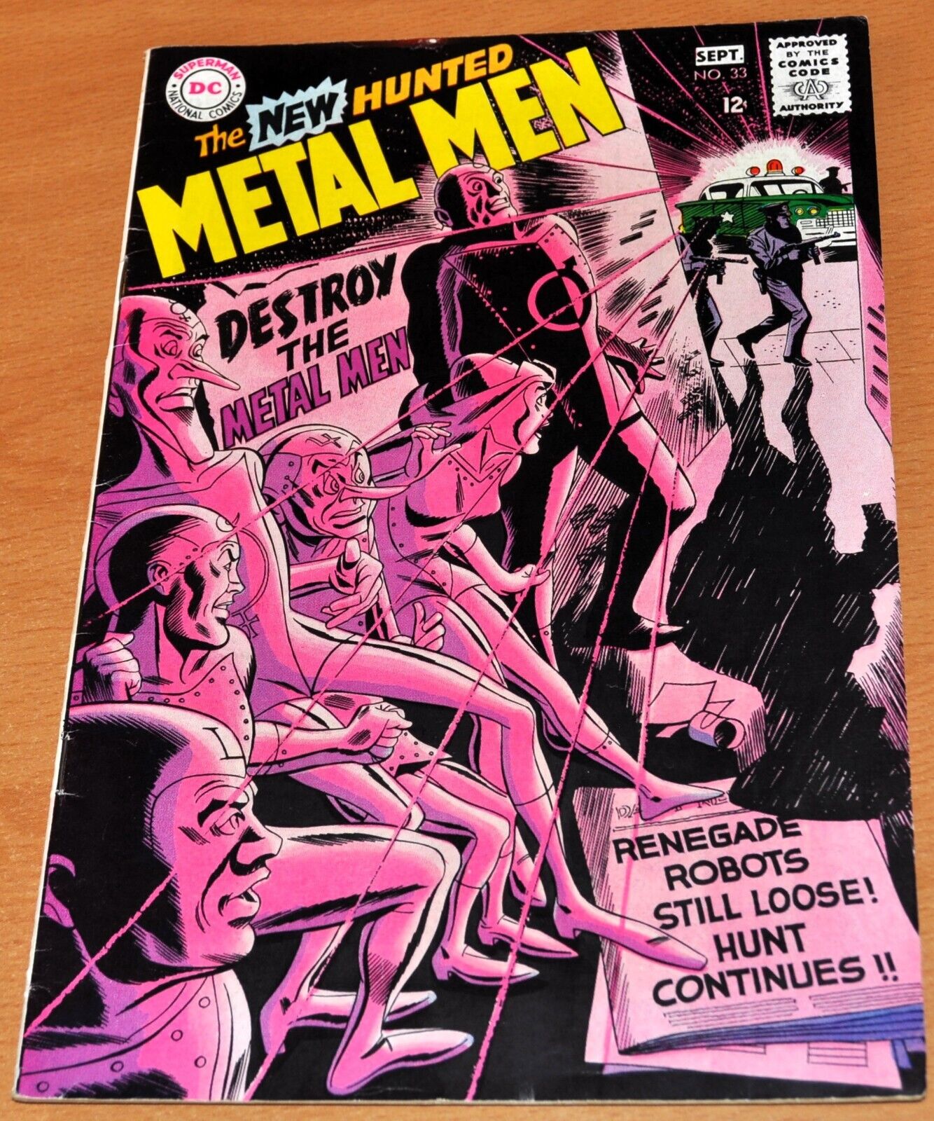 Metal Men #33 - DC Comics, Aug-Sept. 1968 $0.12 - FN, 1st Col. David Magnus