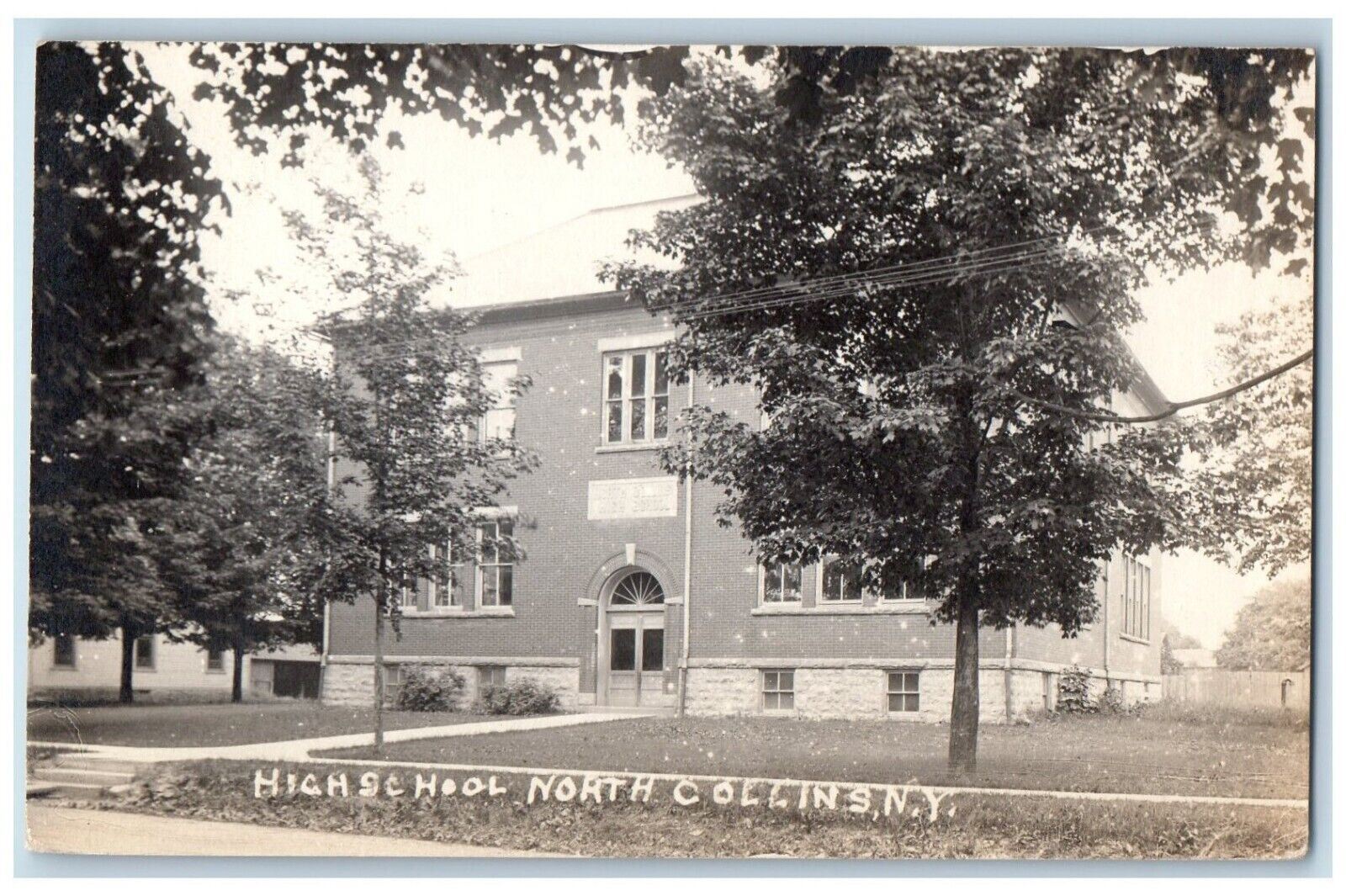 c1910\'s High School North Collins New York NY RPPC Unposted Photo Postcard