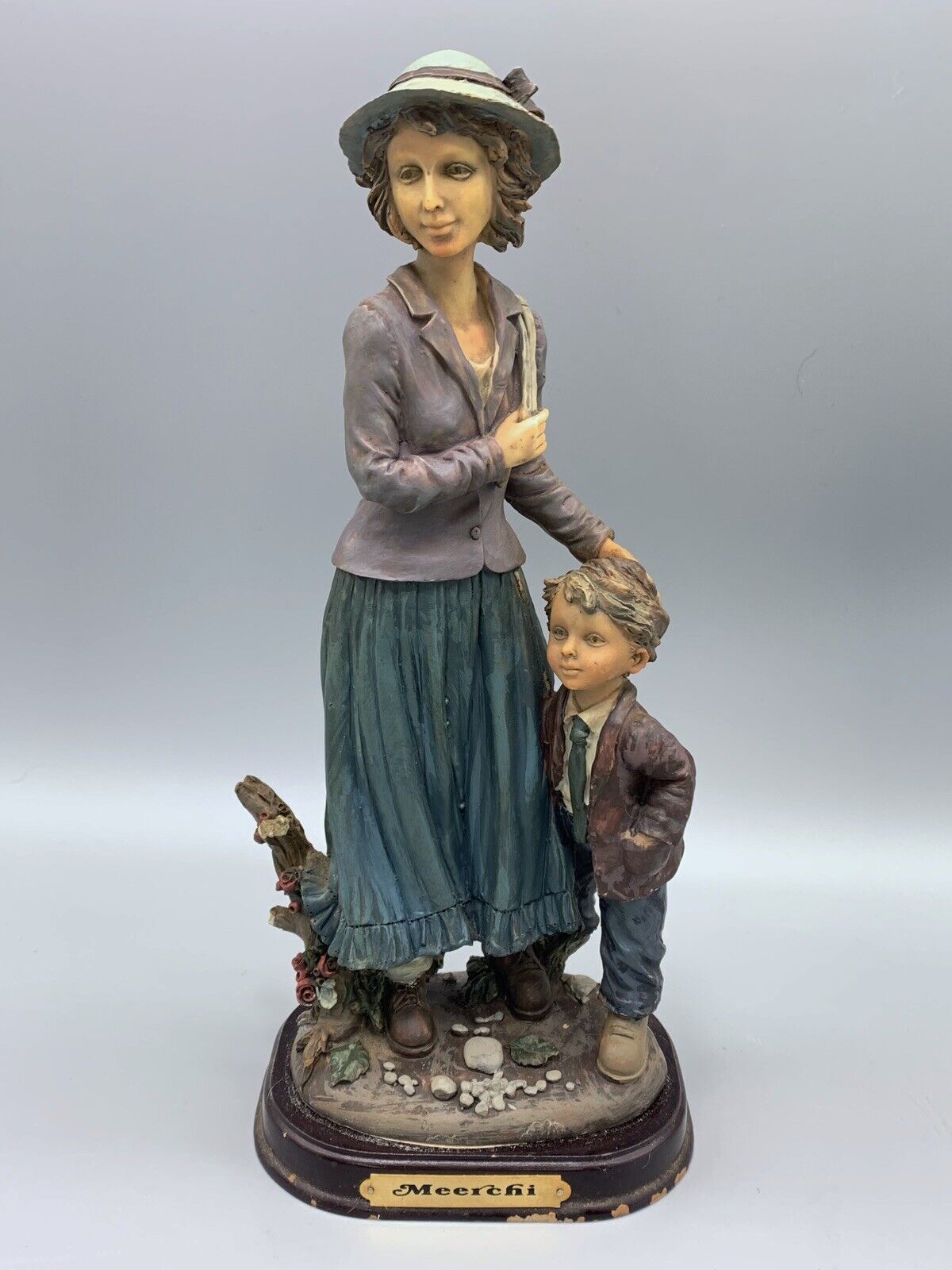 Meerchi Resin Woman and Child boy Figurine  10.5\